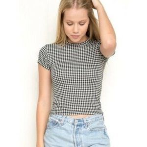 Brandy Melville Sammy Top in Houndstooth